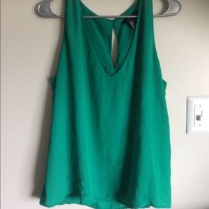 Teal two layer tank top